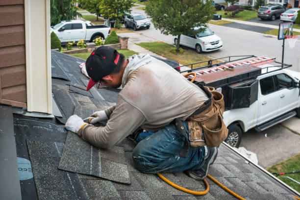 Professional Roof Installation technician working in Needham, MA